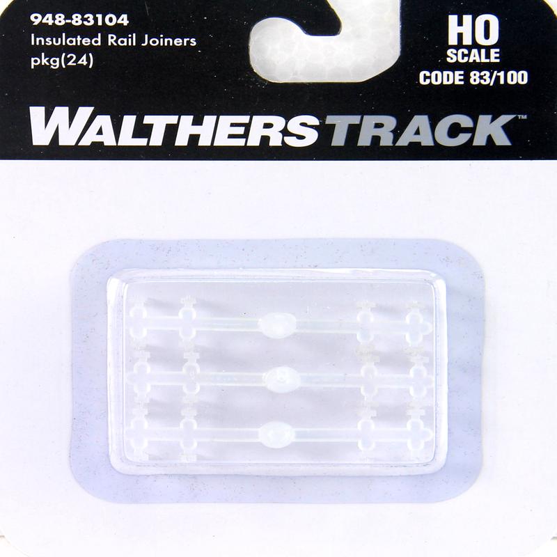 Walthers Track HO 948-83104 Insulated Rail Joiners for Codes 83/100 Track (24)