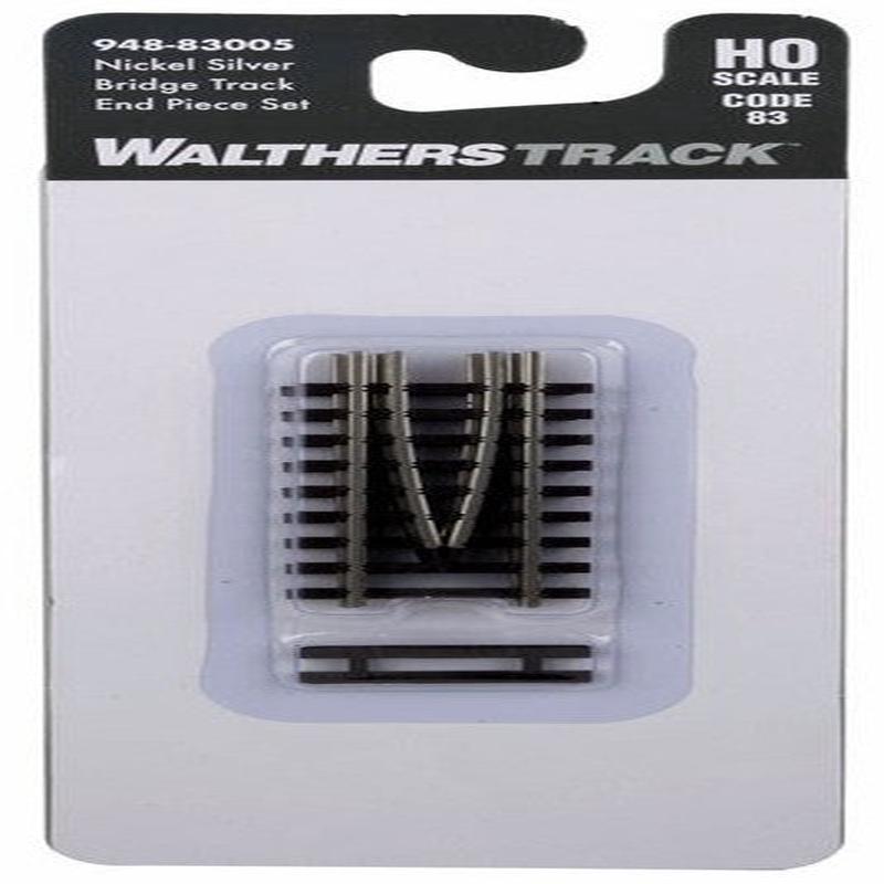Walthers Track HO 948-83005 Code 83 Nickel Silver Bridge Track End Piece Set