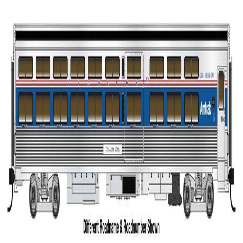 PREORDER Walthers Proto HO 920-12300 85\' Budd Viewliner Sleeper, Amtrak Phase IV Decal (Lighted)