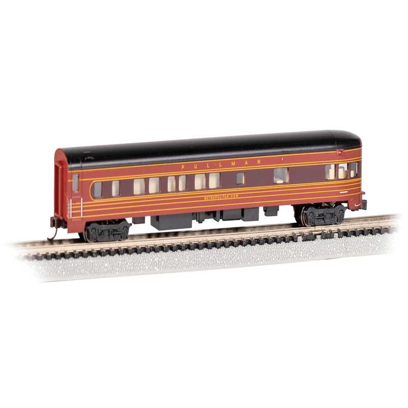 Bachmann Trains N 14356 85\' Smooth-Side Observation with Interior Lighting, Pennsylvania Railroad \