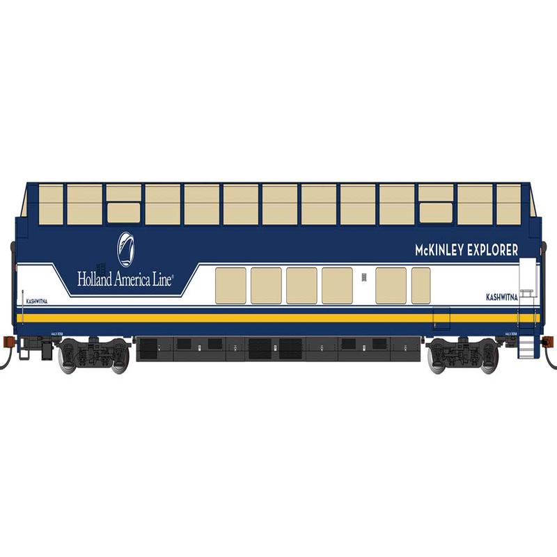 Bachmann Trains HO 13349 Colorado Railcar 85\' Full-Length Dome Lighted, Silver Series(R, McKinley Explorer #1058 Kashwitna
