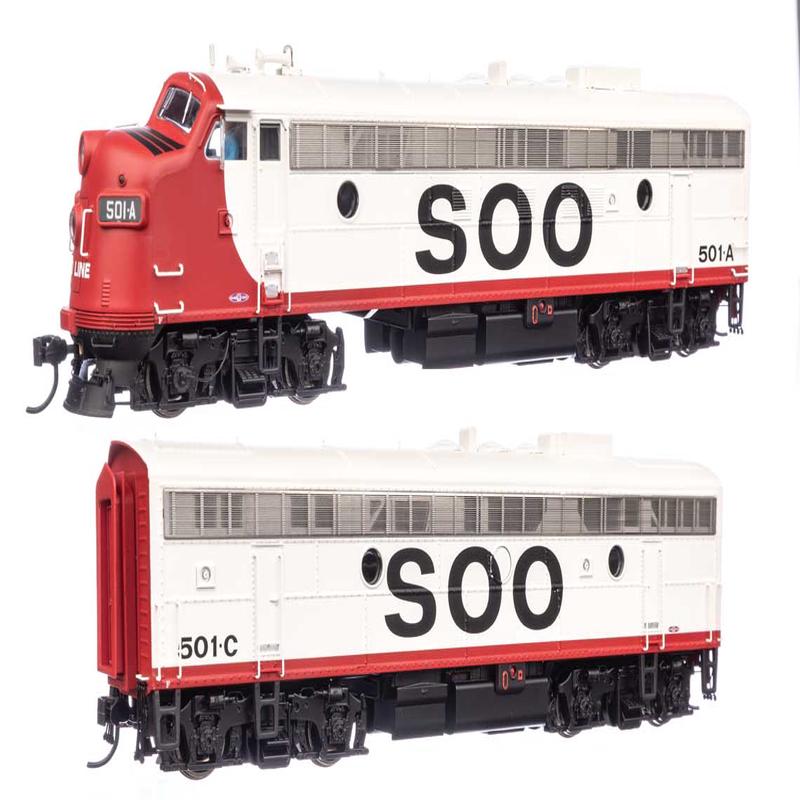 Walthers Proto HO 920-49554 EMD FP7 & F7B, Soo Line #501A & 501C