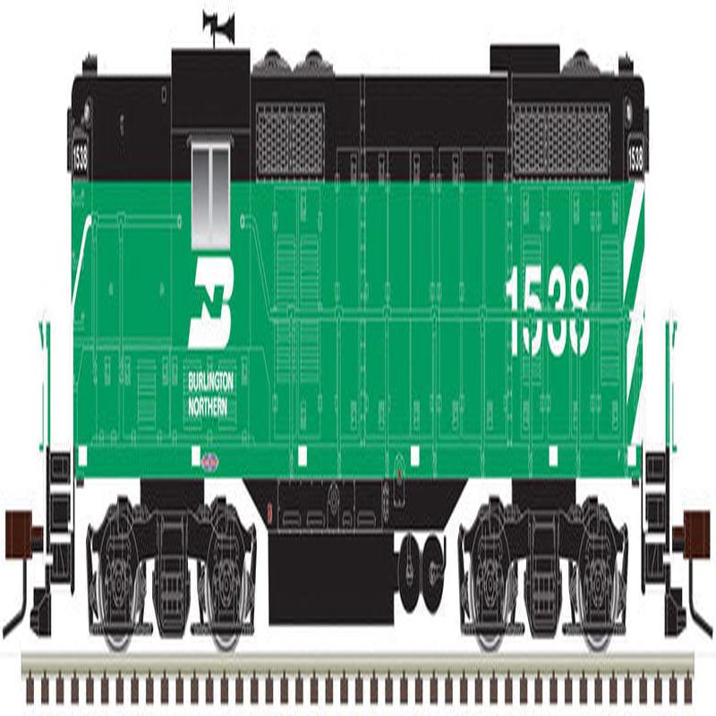 Atlas HO 10003963 EMD GP7, ESU, Classic Gold Locomotive Burlington Northern 1538 (DCC & Sound-Equipped)