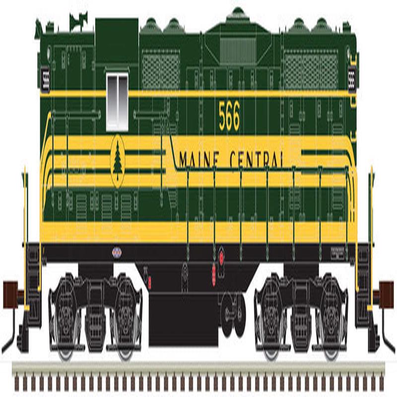 Atlas HO 10003933 EMD GP7, Classic Silver Locomotive Maine Central 566