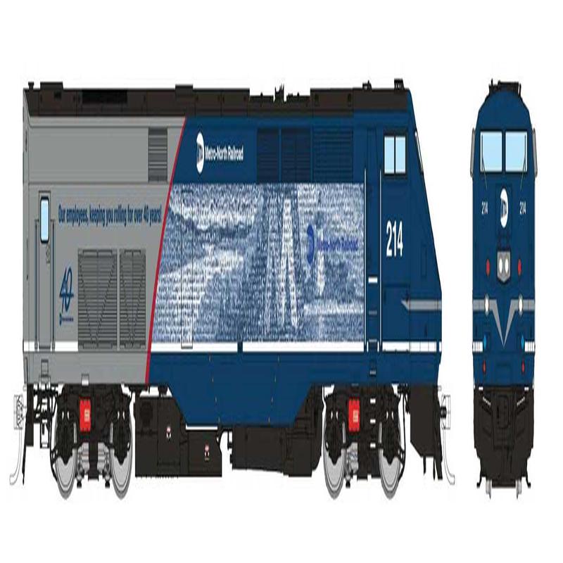 PREORDER Rapido HO 85517 GE P32AC-DM, Metro North (Employee Tribute) #214 (DC/DCC/Sound Equipped)