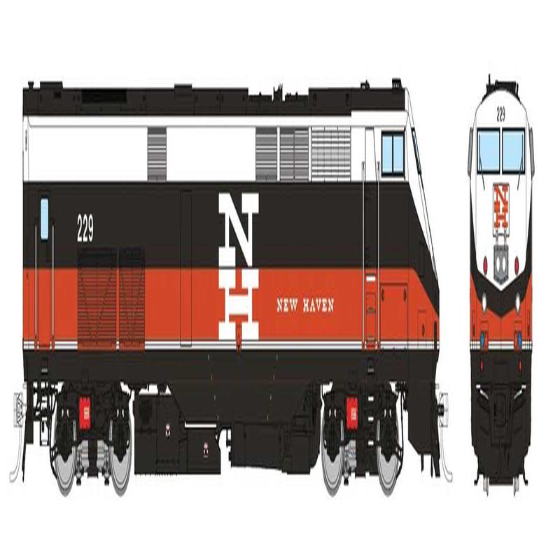 PREORDER Rapido HO 85507 GE P32AC-DM, New Haven (Colorado Department of Transportation) #229 (DC/DCC/Sound Equipped)