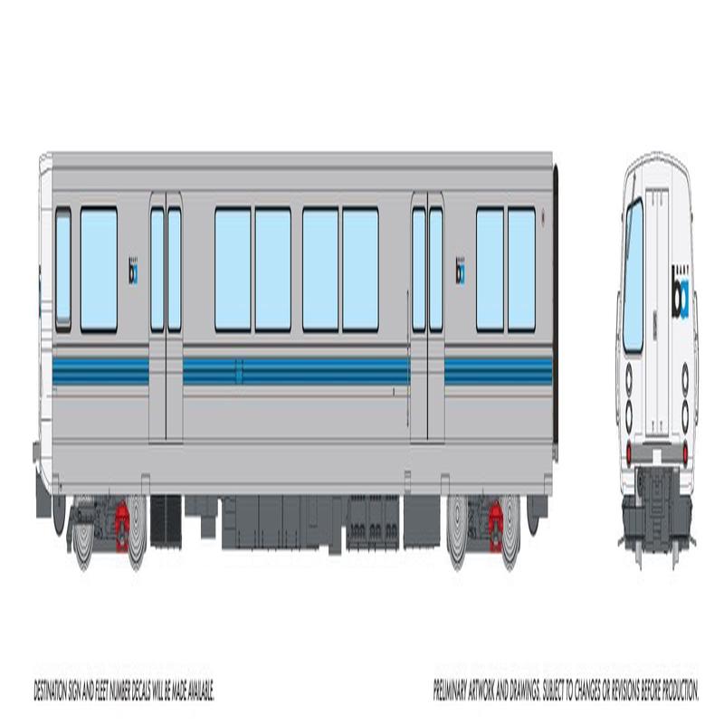 PREORDER Rapido HO 204010 BART C End Transit Car, Bay Area Rapid Transit #2