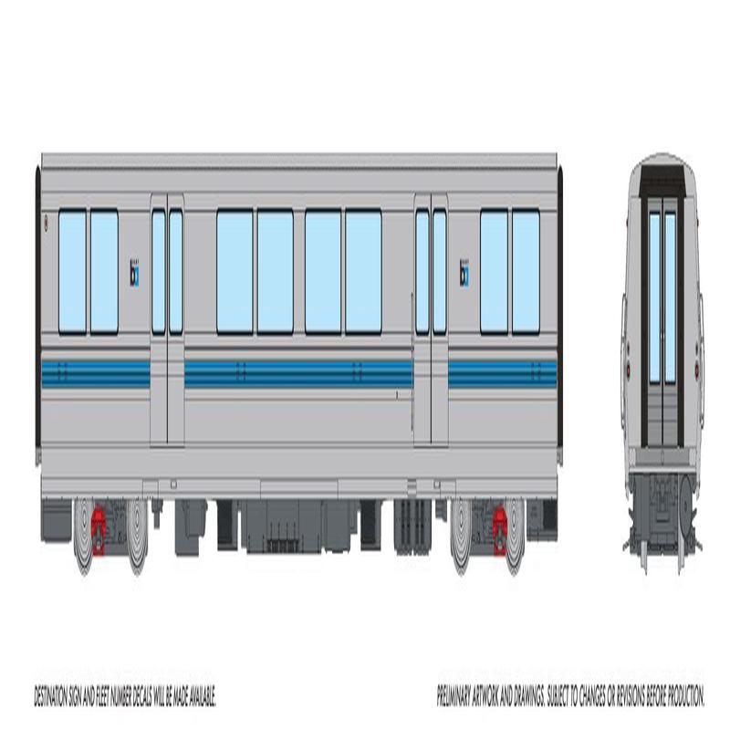 PREORDER Rapido HO 204011 BART B Intermediate Transit Car, Bay Area Rapid Transit #2