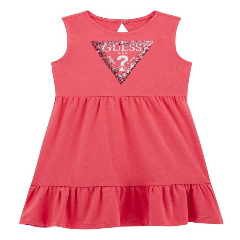 Eco Pink Sleeveless Logo Dress (2-7)