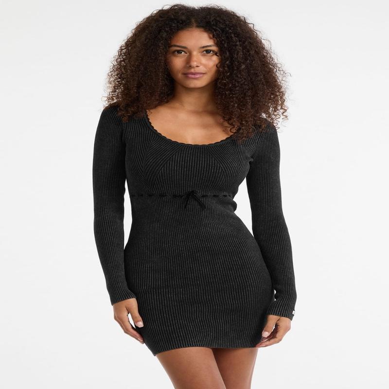 Originals Black Vintage Mini Sweater Dress