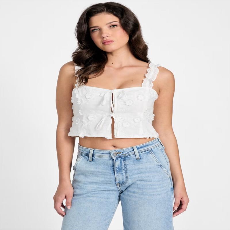White Zurey Cropped Top