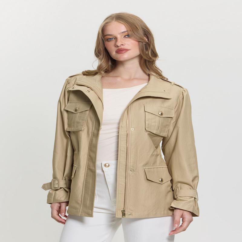 Beige Emma Field Utility Jacket