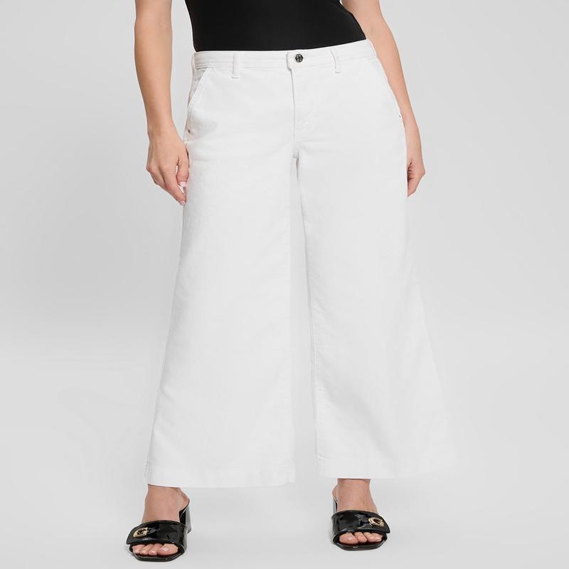White Zoya Wide Leg Pants