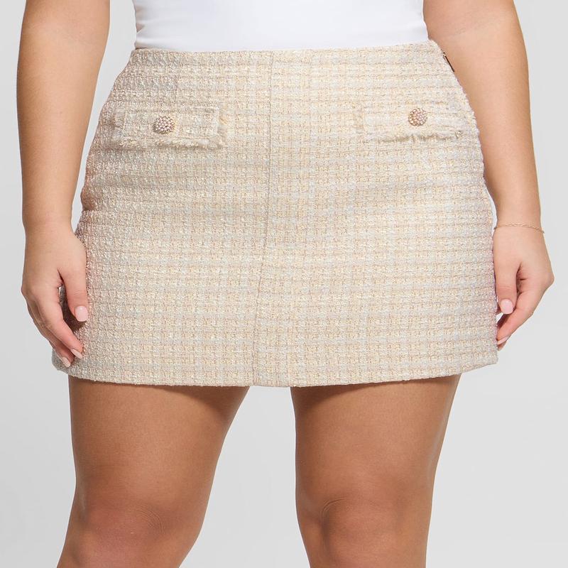 Beige Daphnee Mini Skirt