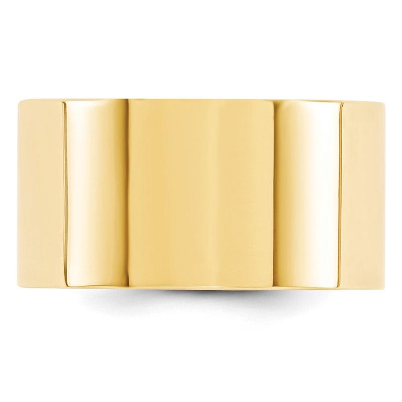 10k Yellow Gold Flat Comfort Fit Wedding Band, Size 13.5