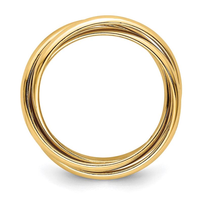14k Gold Polished Rolling Ring