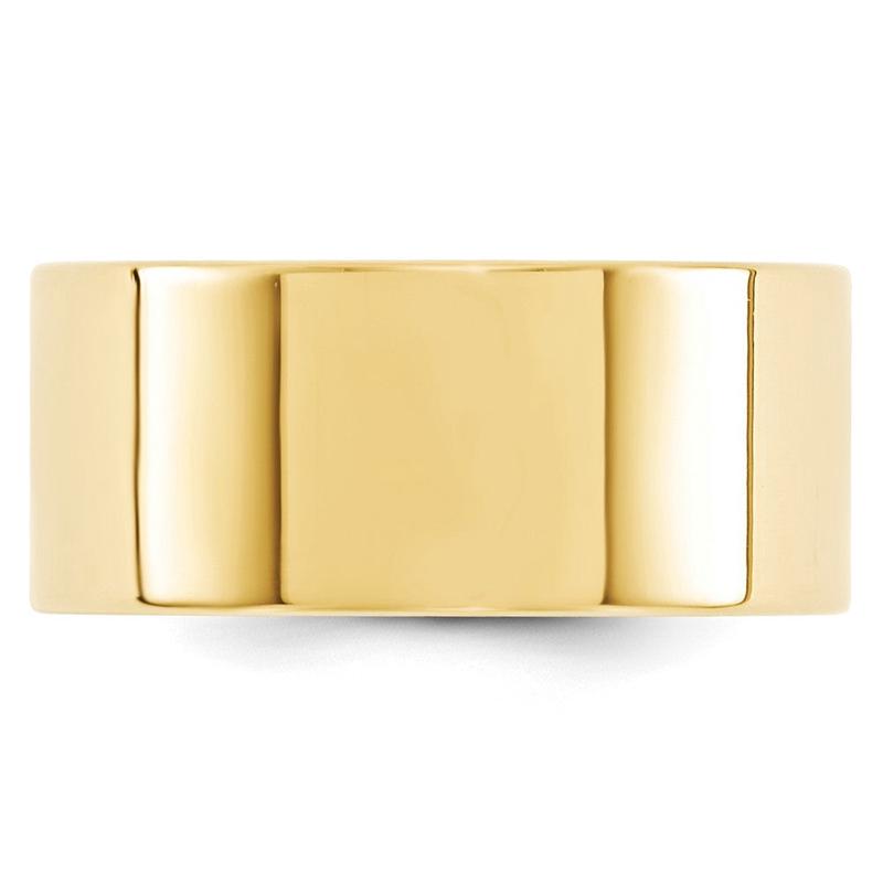 10k Yellow Gold Comfort Fit Wedding Band, 10mm, Size 13.5