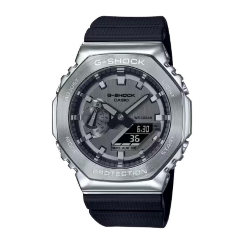 G-SHOCK GM2100 Series Metal-Covered Black Octagonal Watch 49.3mm