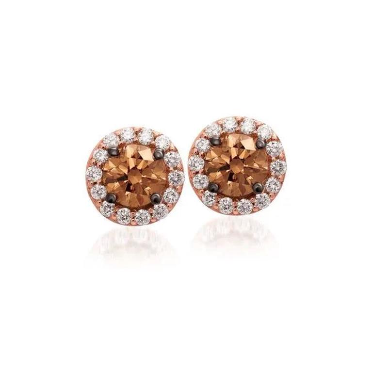 Le Vian 14K Strawberry Gold Chocolate Diamond Stud Earrings 0.53ct - Default Title