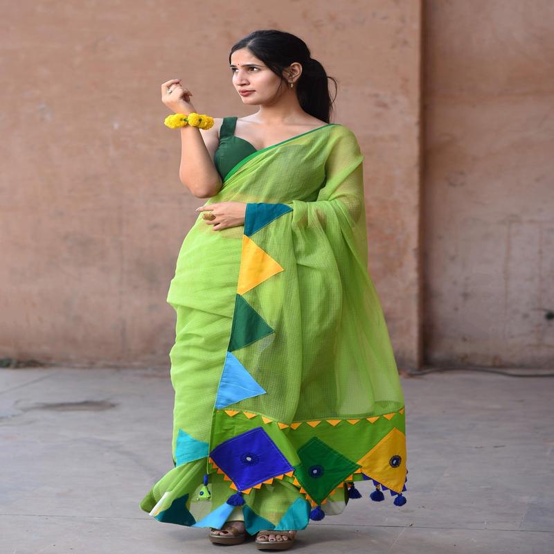  Kotta cotton Green Saree