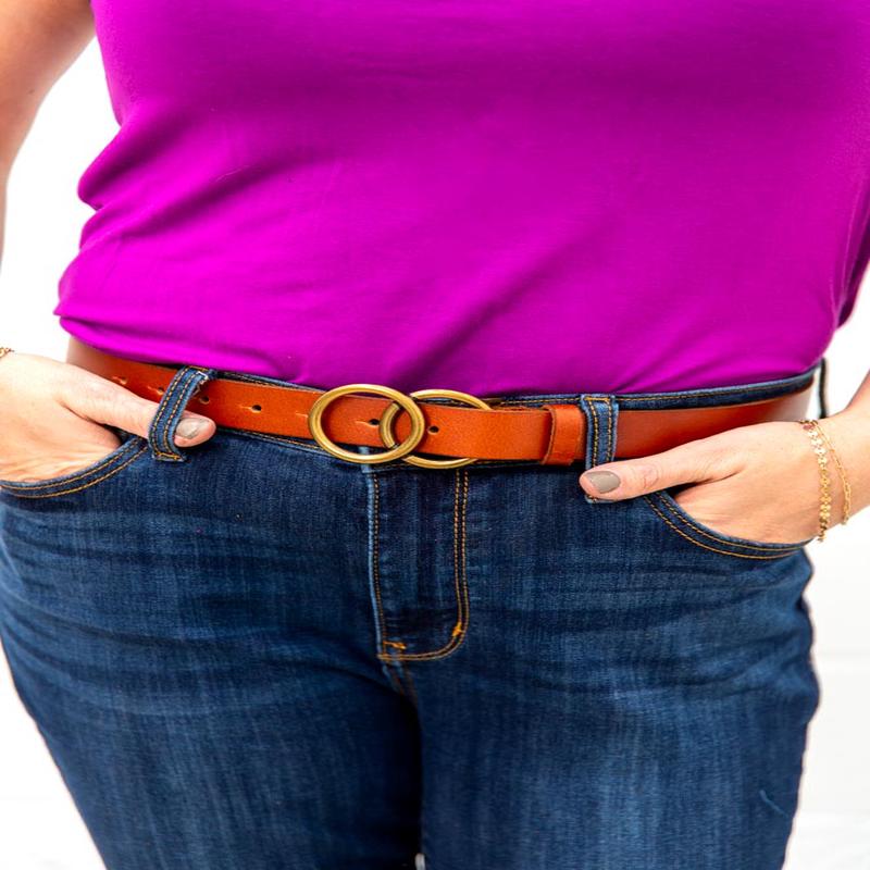 Izzy Cognac Belt